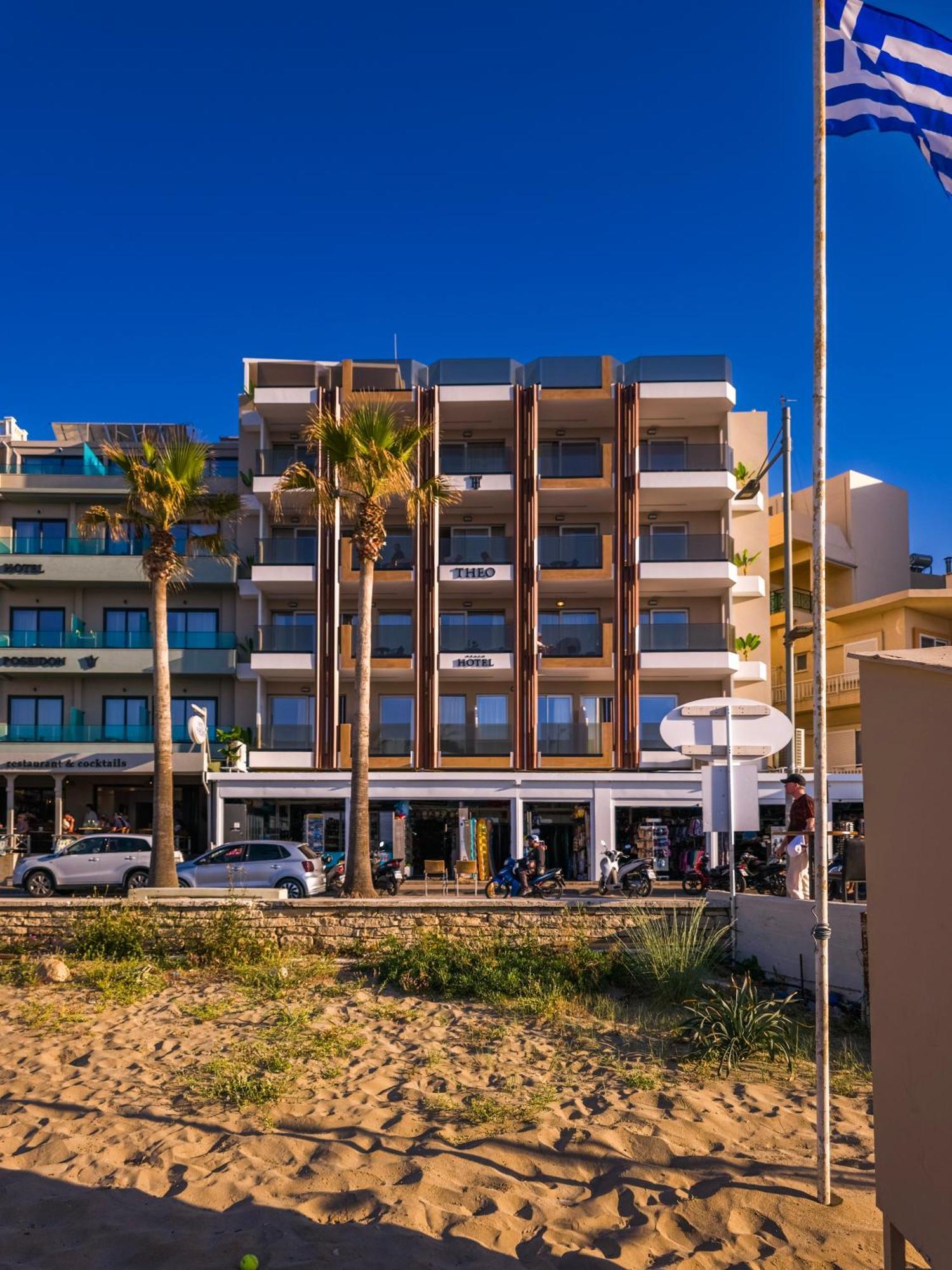 Theo Beach Hotel Apartments Rethymnon Exterior foto