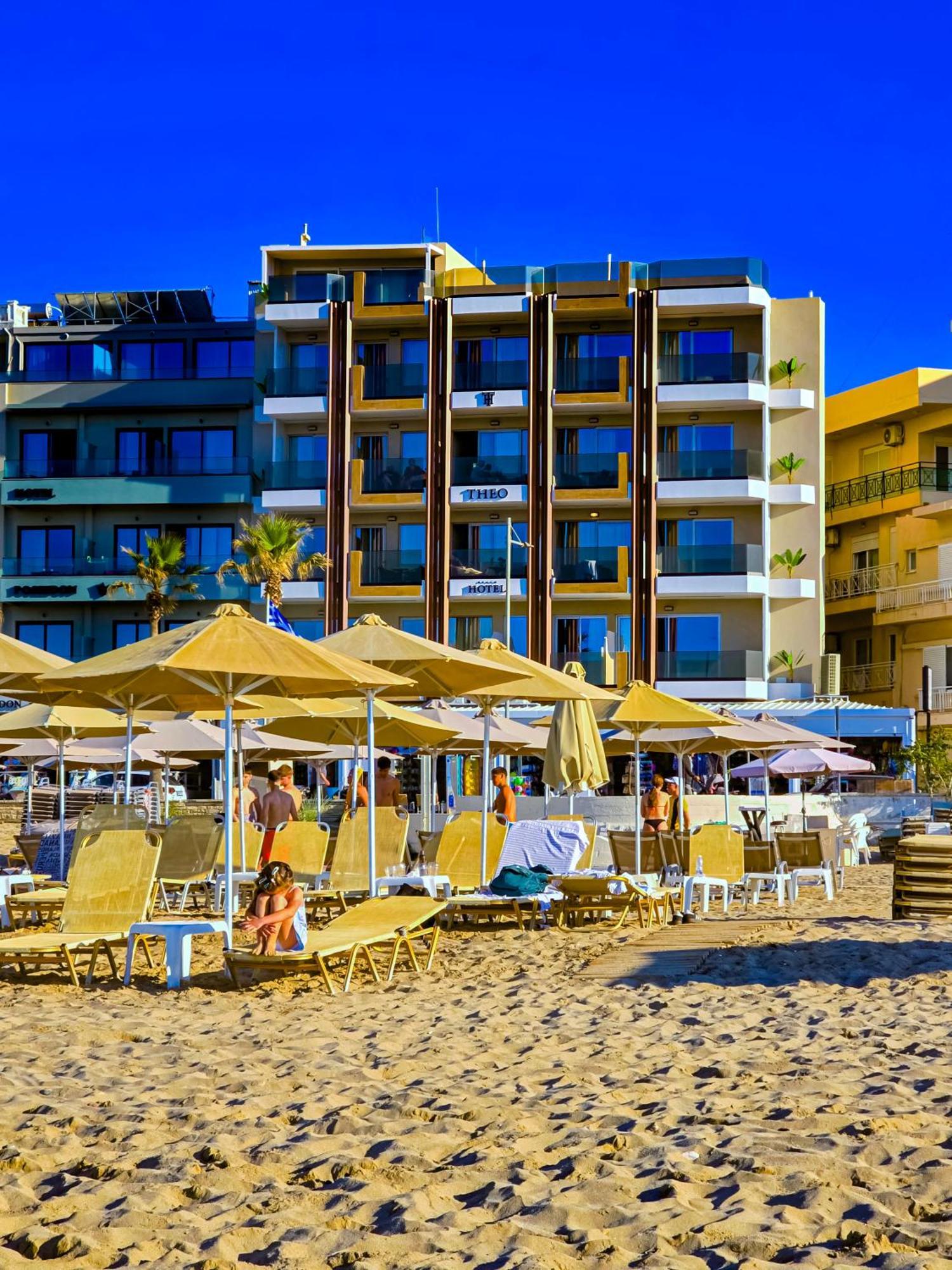 Theo Beach Hotel Apartments Rethymnon Exterior foto